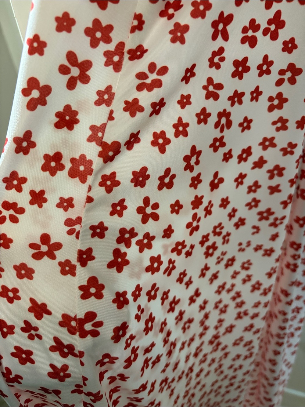 NWT large Commense Ivory Maxi Slip Dress with Red Floral - Picture 8 of 8
